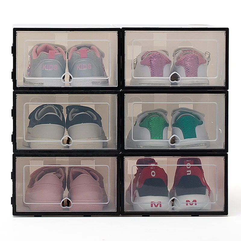 transparent shoe box thickened transparent dustproof shoe storage box can be stacked combination shoe cabinet shoe organizer