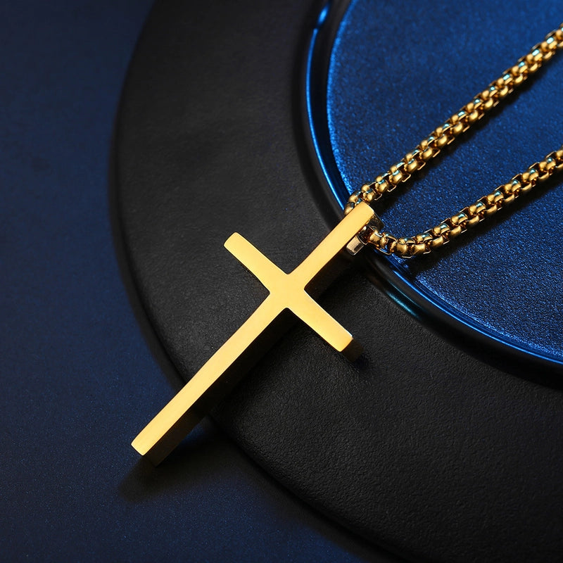 Jewelry Supply Spot Minimalist Cross Necklace Faith Trendy Men’s Art Pendant