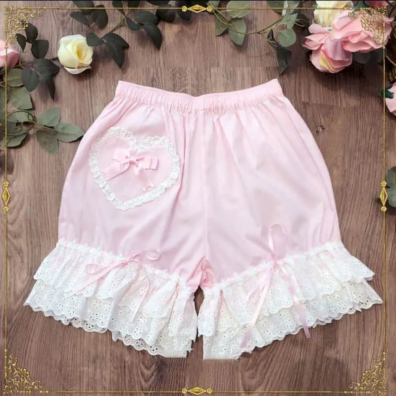 Soft Sister Shorts Lolita Cotton-trimmed Pumpkin Pants for Girls Anti-empty Leggings Home Shorts with Japanese JK Safety Pants