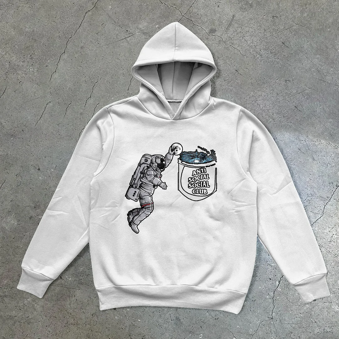 Tide brand astronaut print retro hoodie