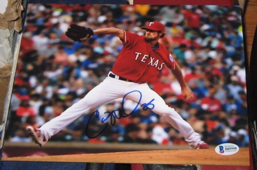 Cole Hamels Texas Rangers SIGNED 8X10 Photo Poster painting BAS/COA Autographed Baseball MLB