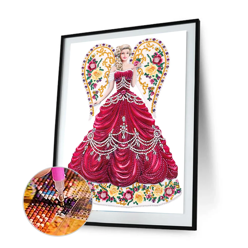 Diamond Painting - Special Shaped Drill - Wing Dress Beauty(30*40cm)