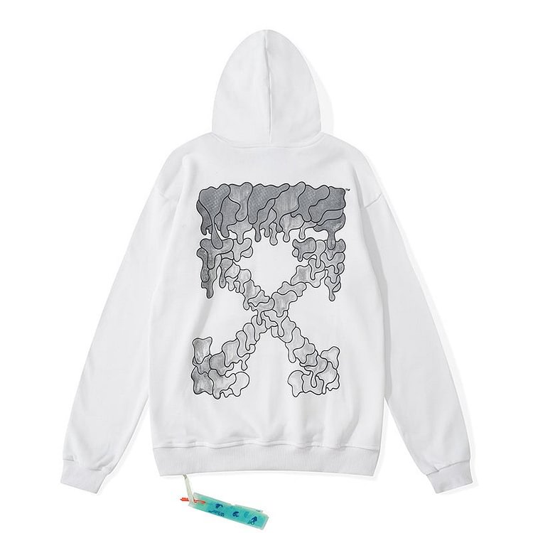 off White Hoodie Pullover Sweater Ow Men and Women Baggy Coat