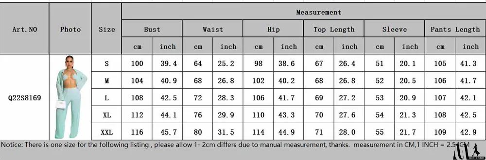 MidiSono - Fall Solid Color Wide Leg Pants Three-Piece Set