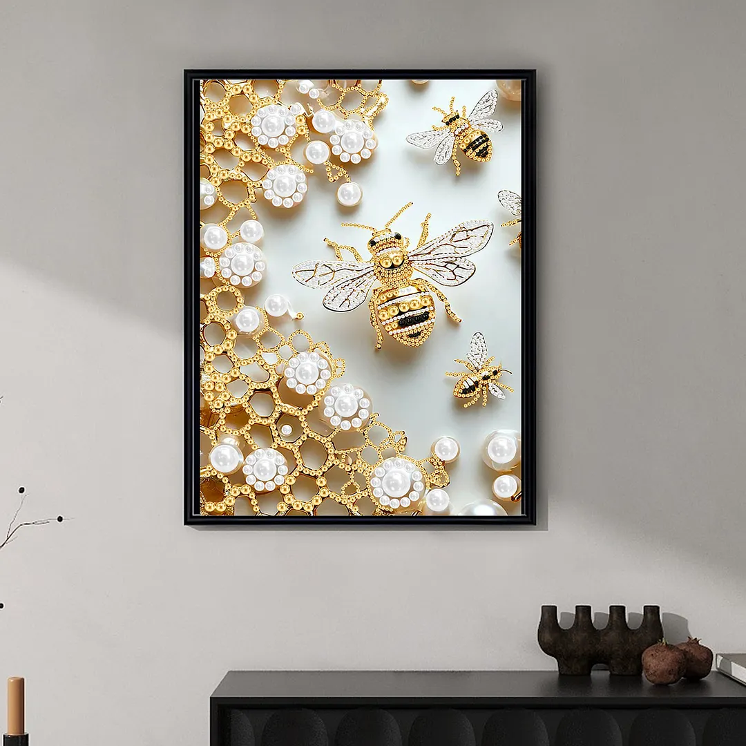 Pearl Painting Kit for Adults Bee Honeycomb 11.81x15.75in