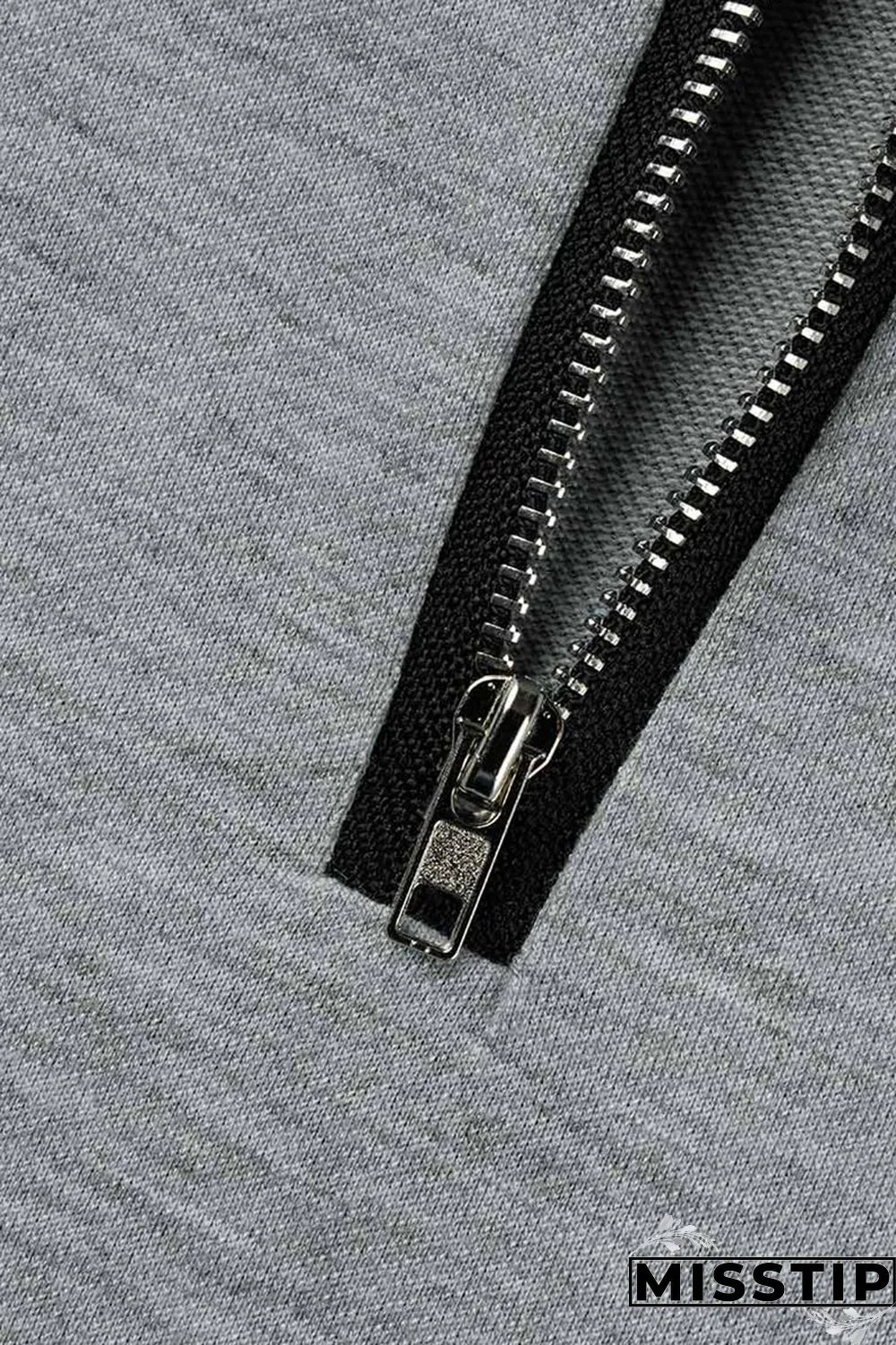 Coffee Casual Sportswear Solid Hollowed Out Patchwork Zipper Collar Long Sleeve Two Pieces