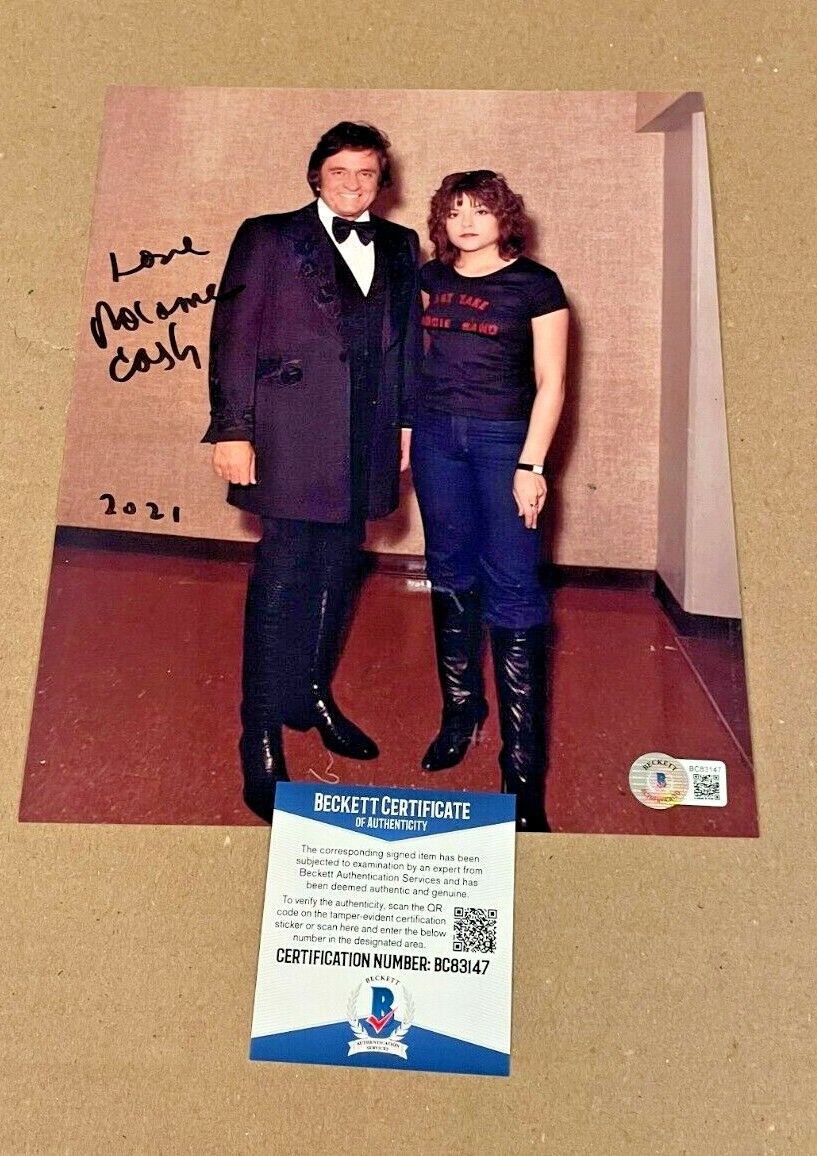 ROSANNE CASH SIGNED 8X10 Photo Poster painting W/JOHNNY CASH BECKETT BAS COUNTRY MUSIC