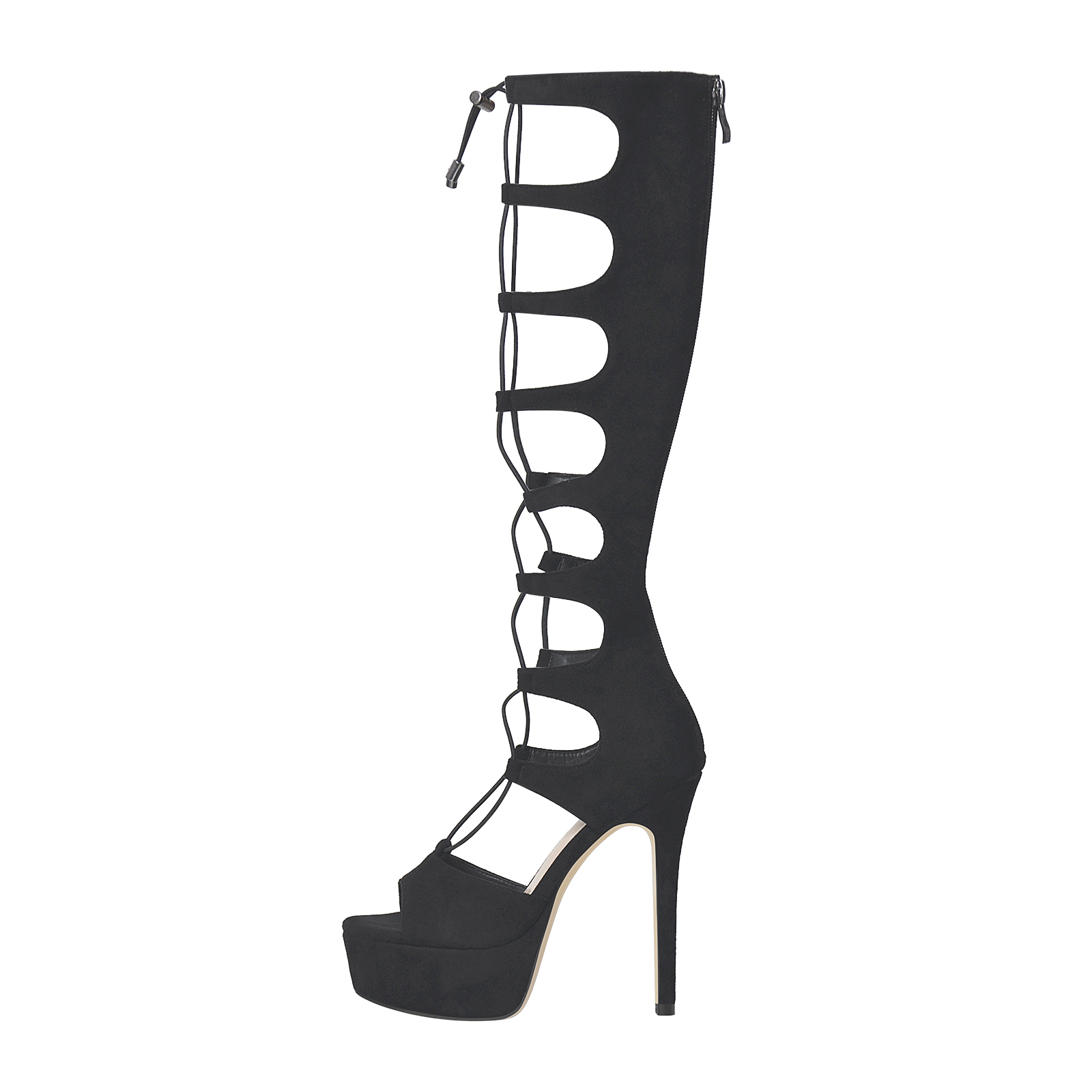Knee High Straps Platform Sandals