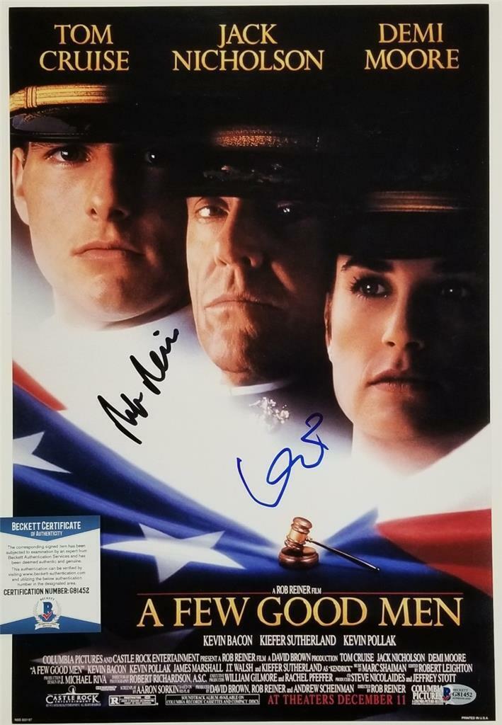 Rob Reiner & Kevin Bacon signed A Few Good Men 12x18 Photo Poster painting ~ Beckett BAS COA