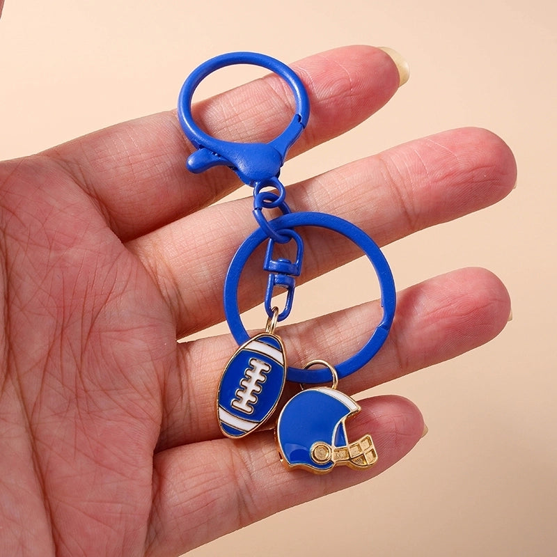 Casual Cute Hip-Hop Helmet Rugby Alloy Keychain