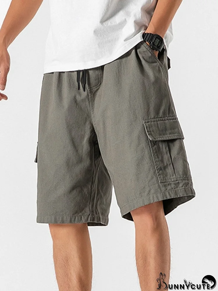 Men's Knee Length Straight Leg Cargo Shorts