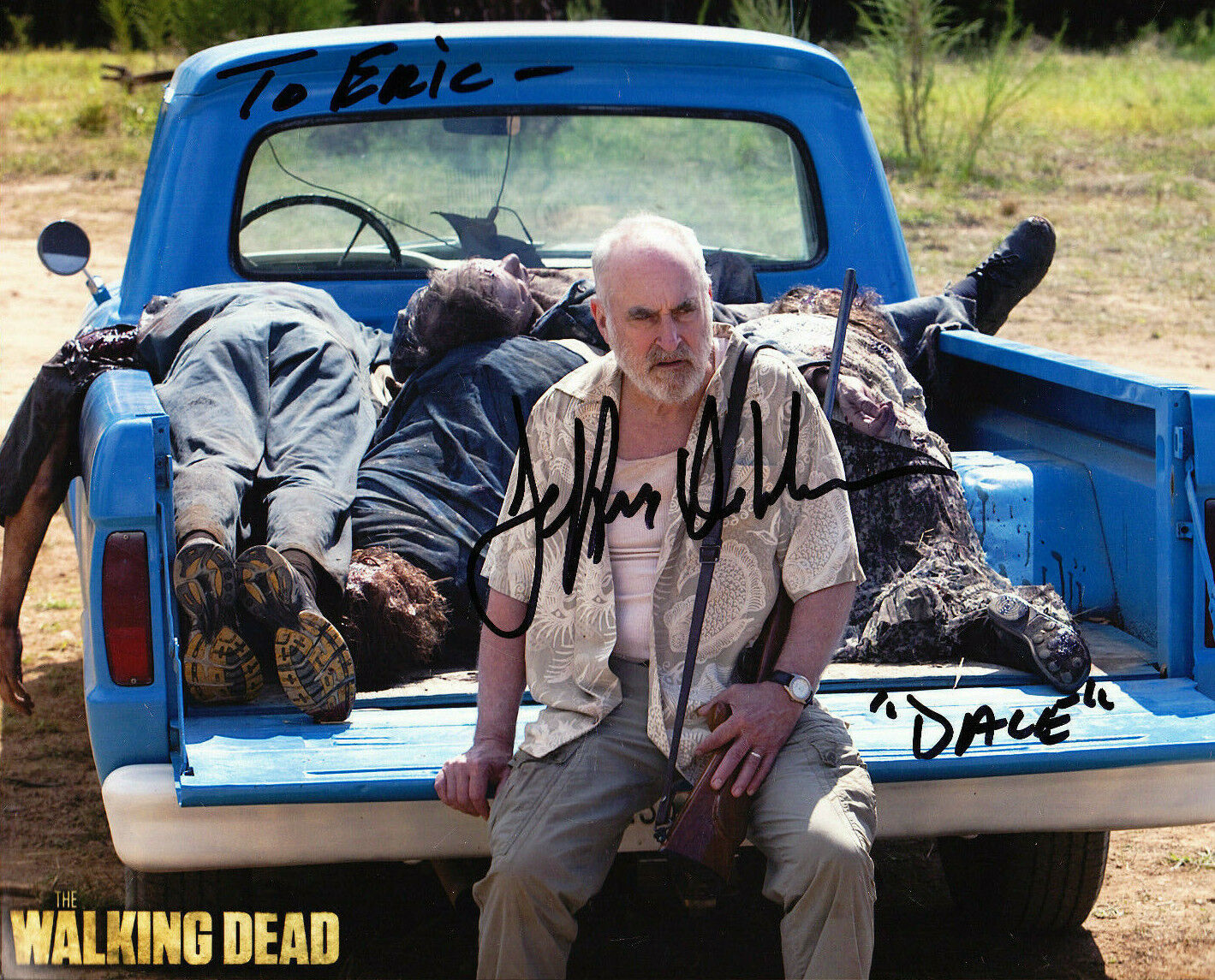 JEFFREY DEMUNN AUTOGRAPH SIGNED 8X10 Photo Poster painting COA INSCRIPTION WALKING DEAD DALE