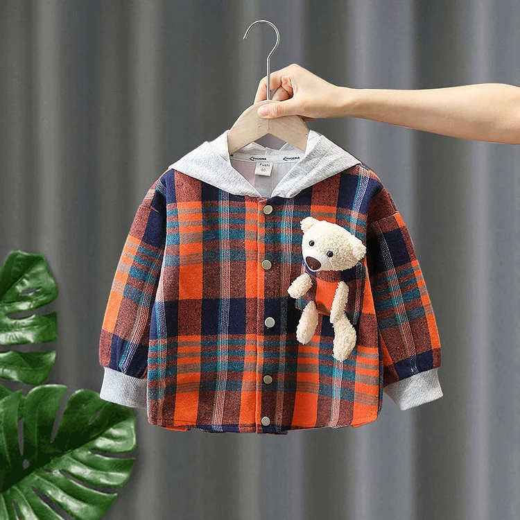 Toddler Boys Sweater Boys' Children's Clothing with Hat Lining
