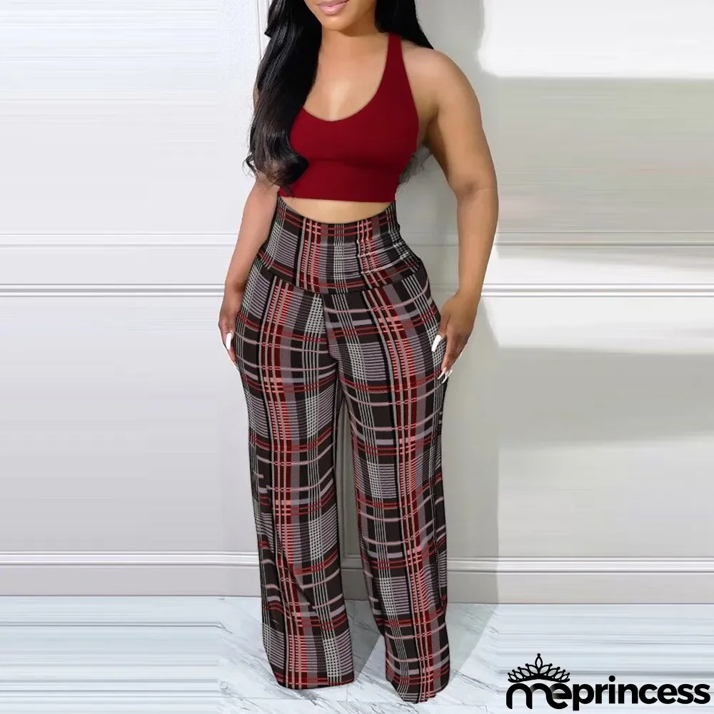 Sexy Women's Slim Bodycon Wide Leg Women's Pants Nightclub