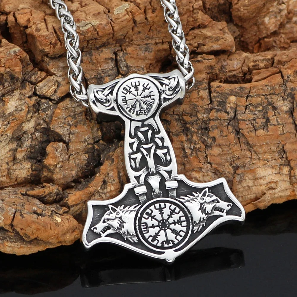 Wolves of Odin Mjolnir Necklace