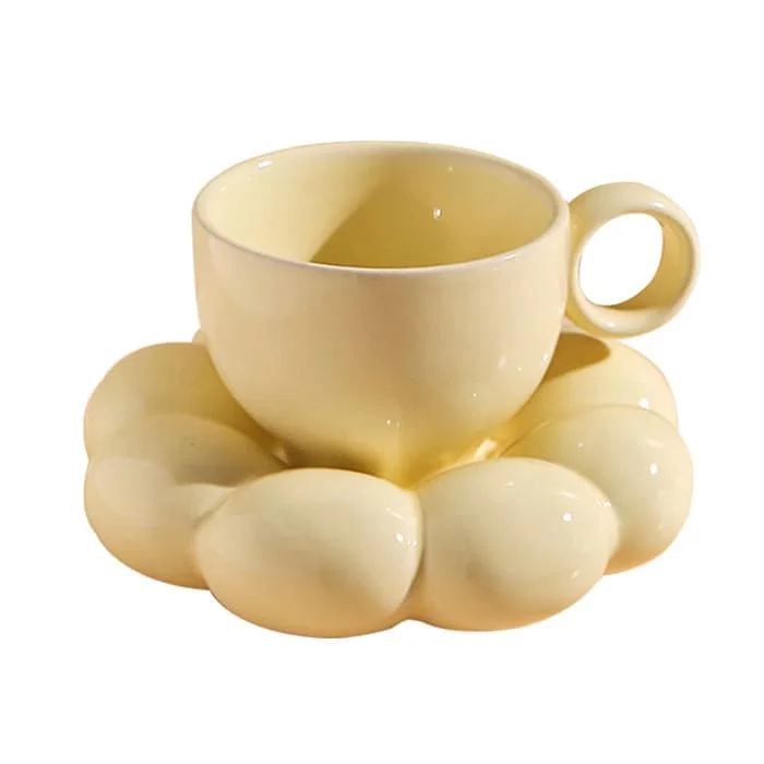 Kawaii Sunflower Ceramic Mug
