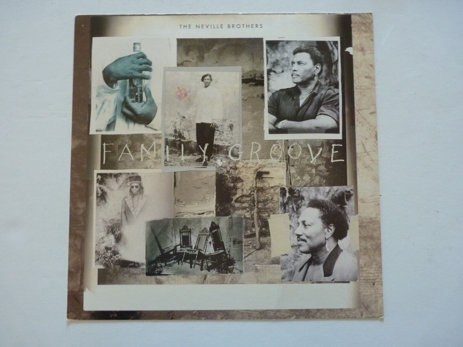 Neville Brothers Family Groove LP Record Photo Poster painting Flat 12x12 Poster