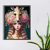 Diamond Painting -DIY Round Drill Giraffe Girl