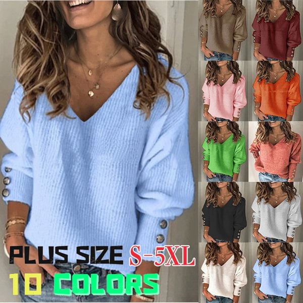 Autumn And Winter High Collar Pullovers Knitted Sweater Fashion Women's Clothing Long Sleeve Knitted Sweaters Solid Color Pullover Tops - Shop Trendy Women's Fashion | TeeYours