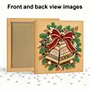 (25x25cm)DIY Pearl Painting Xmas Framed Handmade Pearl Material Art Kit Living Room Decor