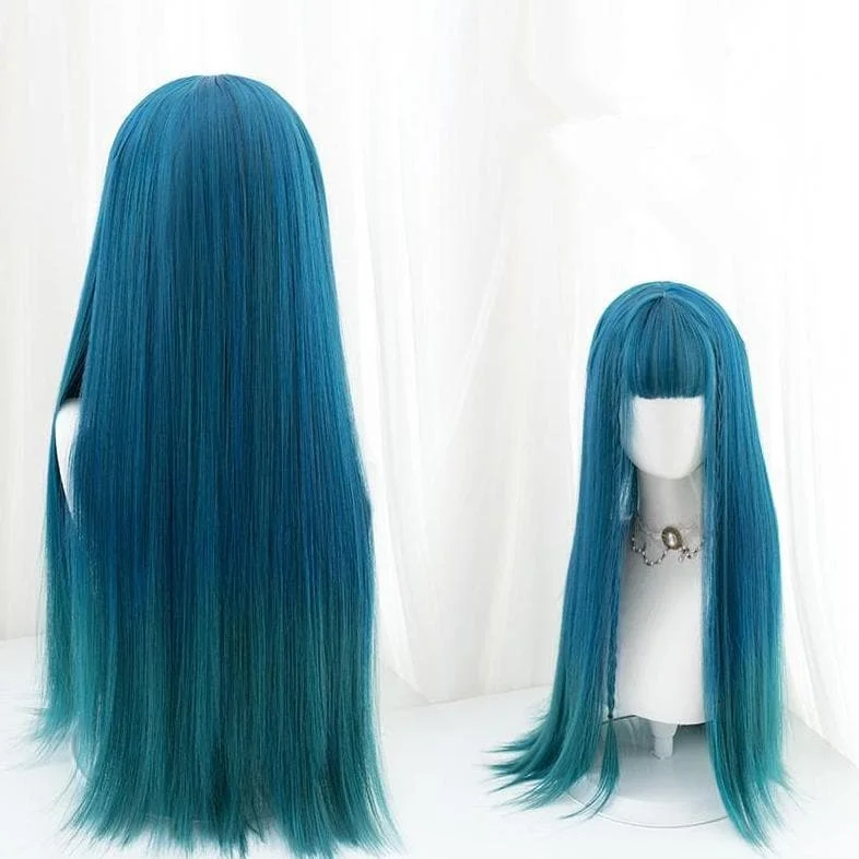 Lolita Blue JK Long Curly Hair/long Straight Hair SP15355