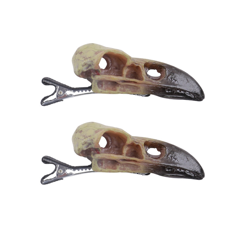 Halloween Novelty Crow Skull Resin Party Festival Hairpin