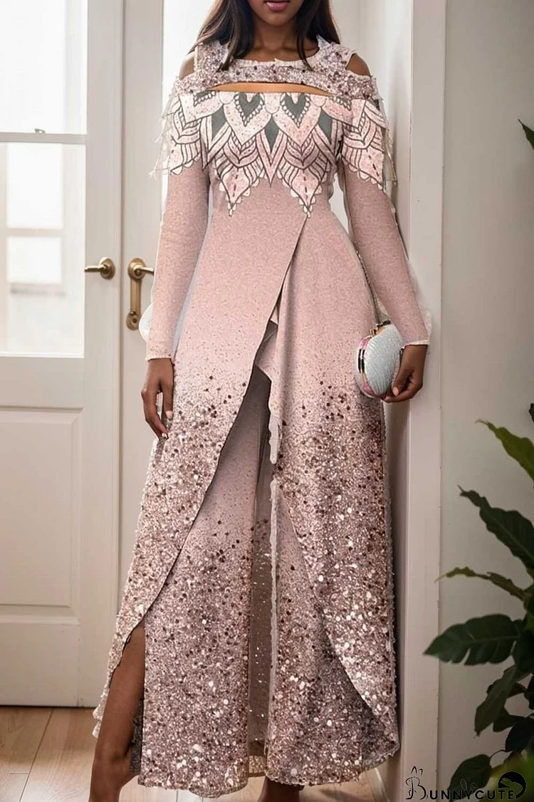 elegant gradient print off shoulder women s jumpsuit