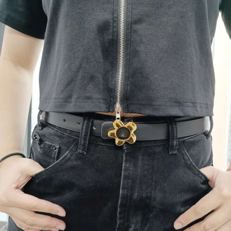 Women's New Genuine Leather Belt for Jeans, High-end Versatile Decorative Dress Fashion Skirt Belt