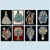 Girl Bouquet Special Shaped 5D DIY Partial Drill Diamond Painting Kits for Adults Beginners Home Decor Diamonds Dots Gem Art 7.87x9.84inch