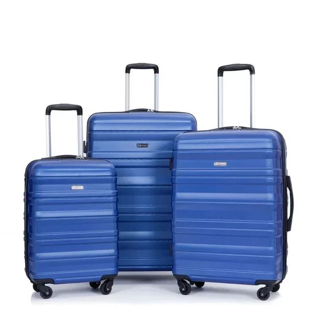 Tripcomp Luggage 3 Piece Set,Suitcase Set with Spinner WheelsCarry-onHardshell Lightweight Luggage Set 20in24in28in.(Light Blue)