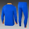 Joyfball 2024 Netherlands Half-Pull Training Suit Colorful Blue Football Shirt 1:1 Thai Quality