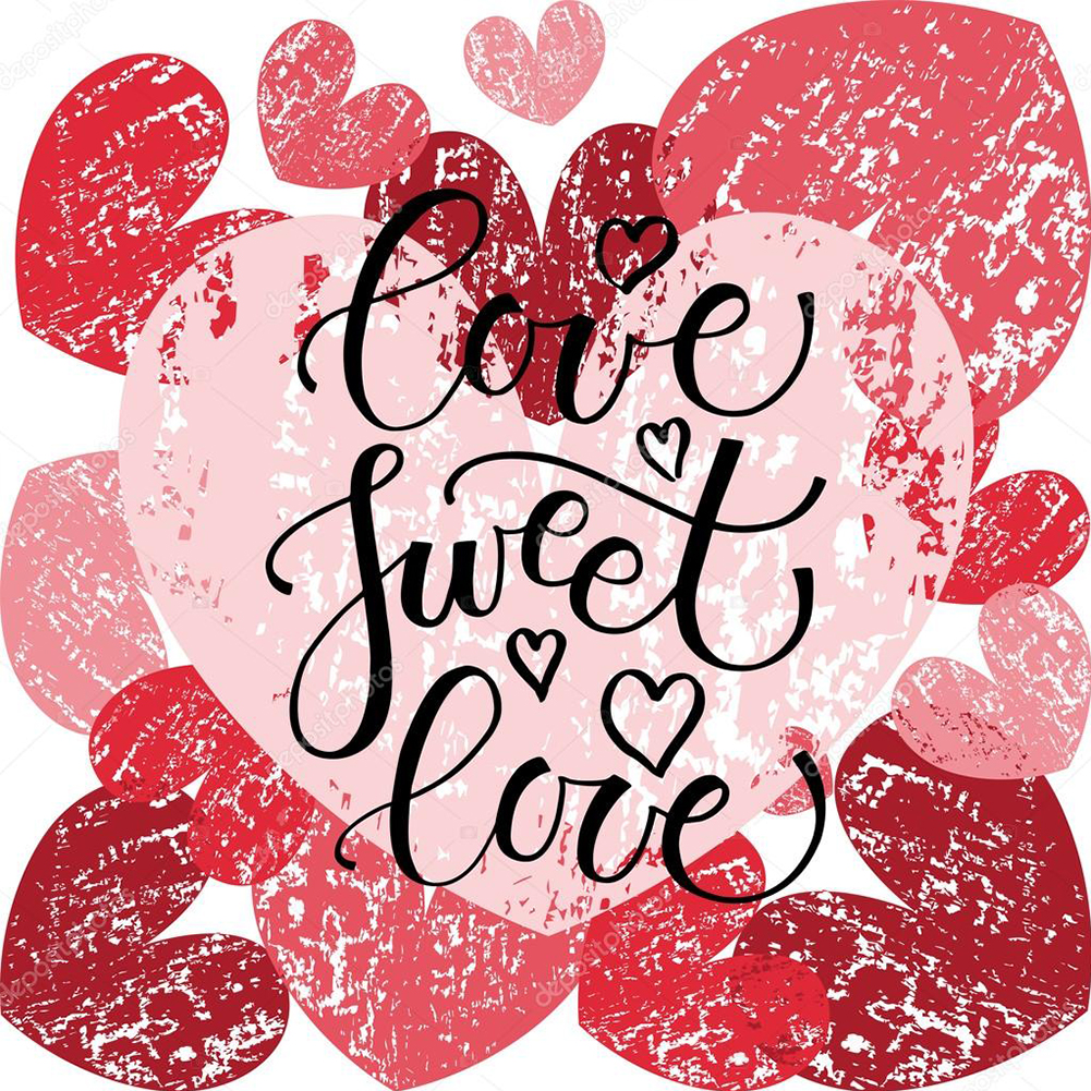 

30*30CM - Round Drill Diamond Painting - Love Sweet, 501 Original