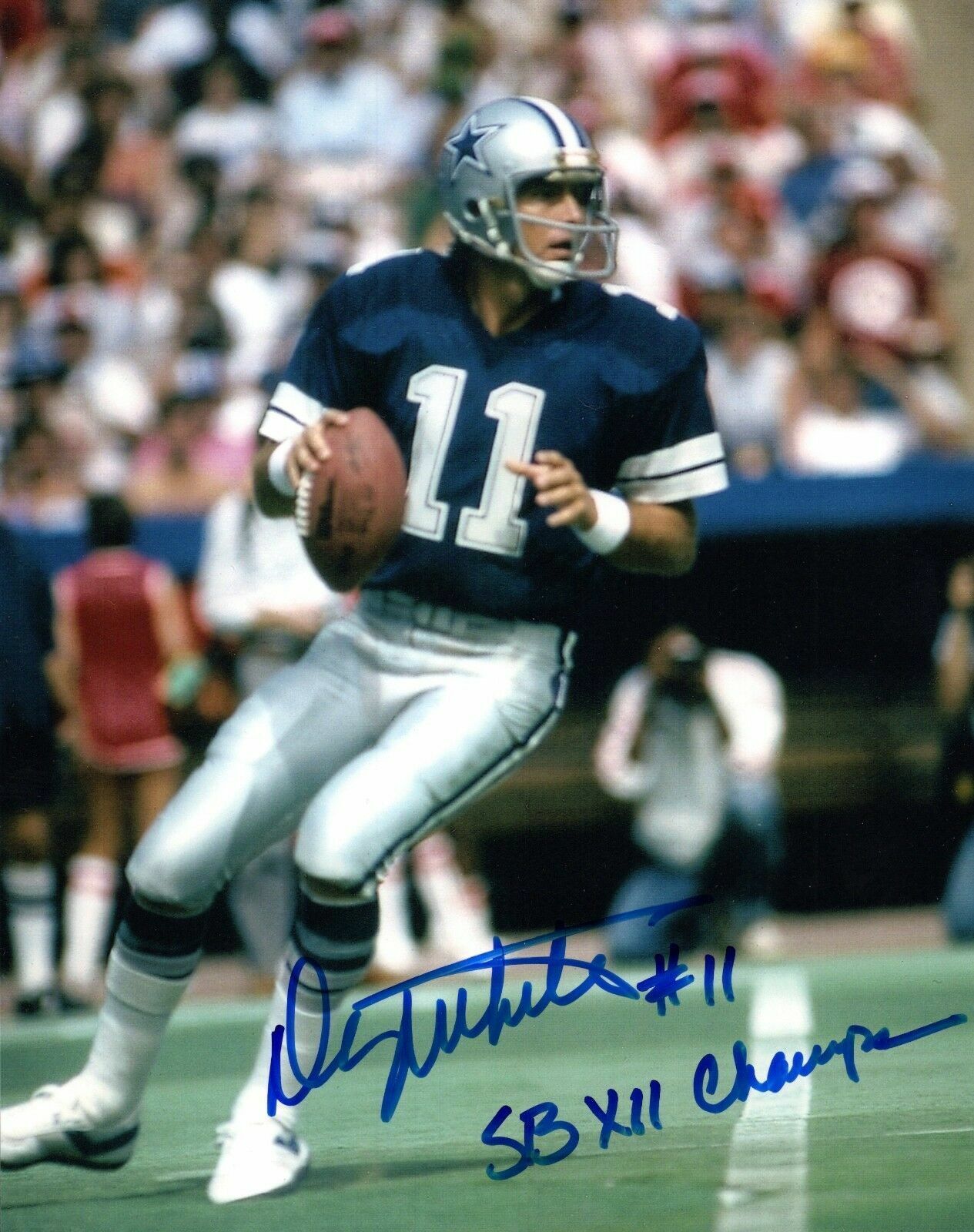 Danny White Autographed Signed 8x10 Photo Poster painting ( Cowboys ) REPRINT