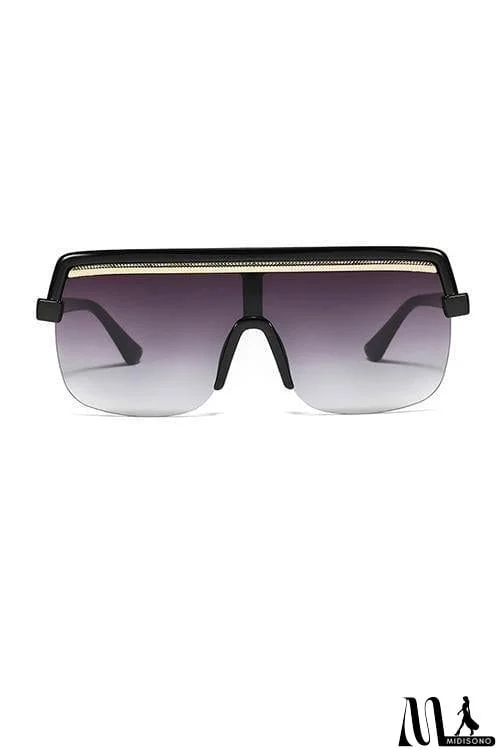 MidiSono - Metal Oversized Sunglasses