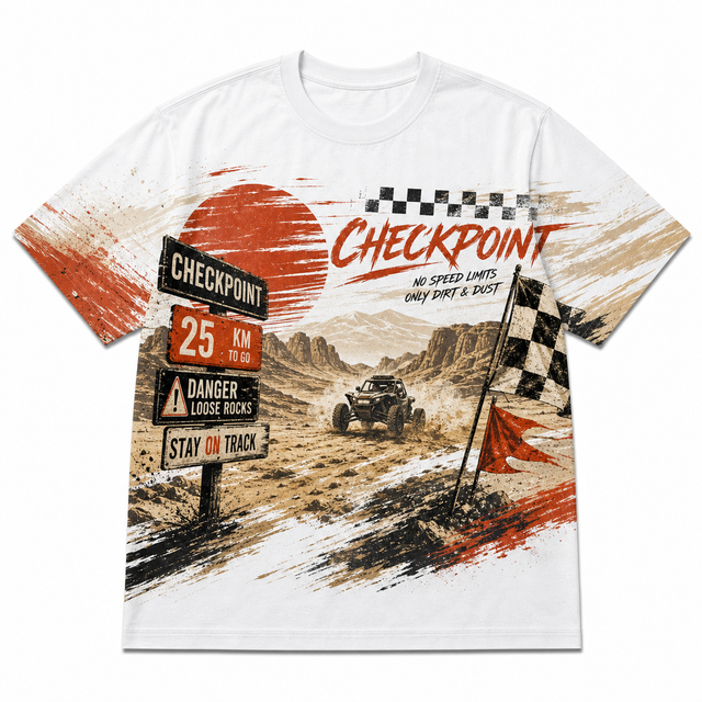 Motorsport Checkpoint Rally Cotton T-Shirt