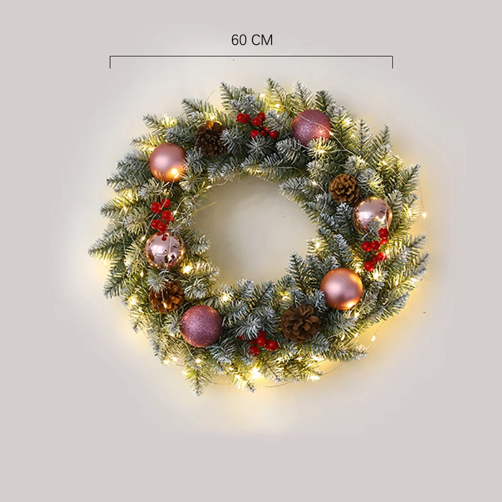 New Christmas pine cone ball garland rattan holiday decoration pendant