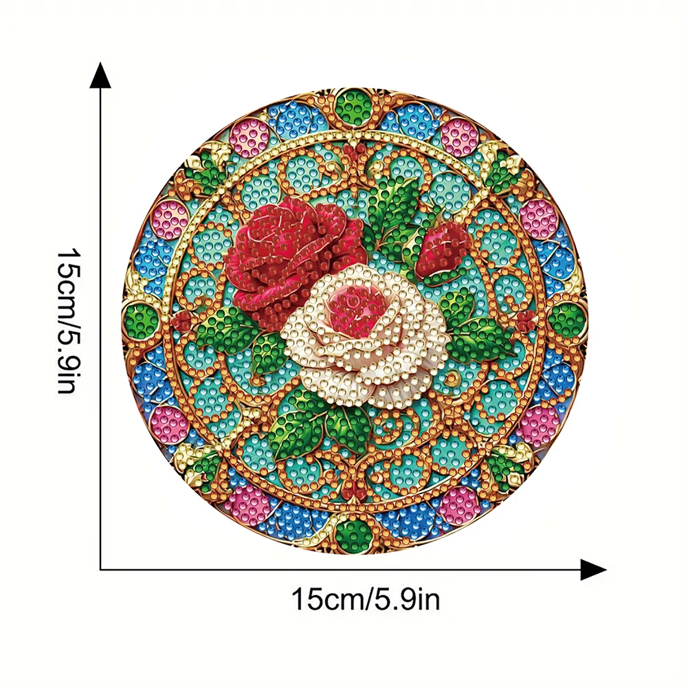 DIY Diamond Dot Kits Flowers Diamond Painting Placemats Projects for Beginner