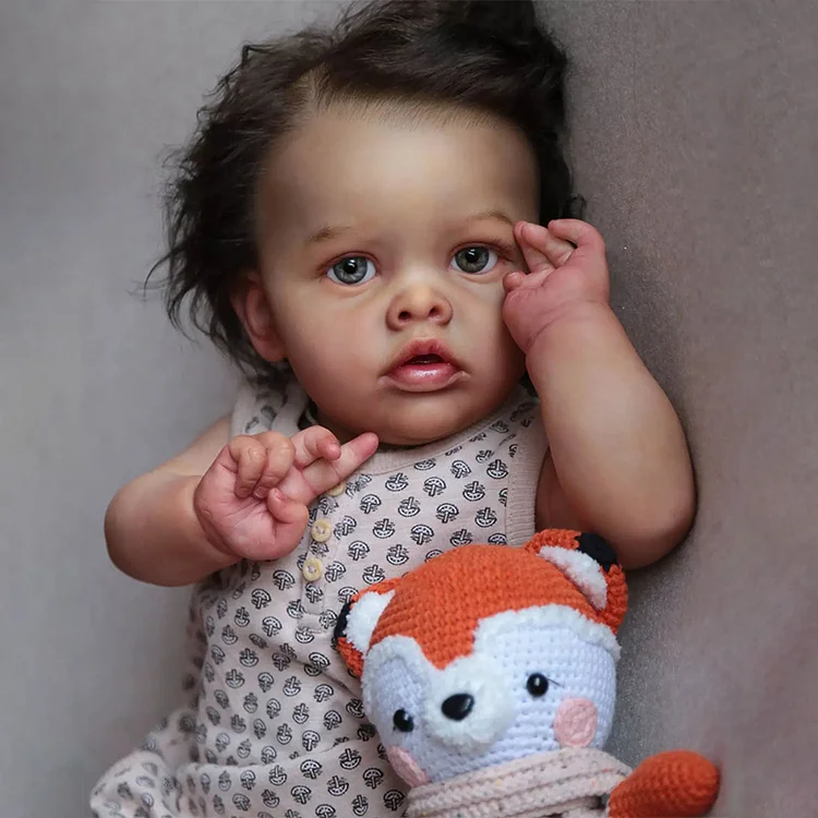 [NEW] 22'' Touch Real Reborn Toddler Baby Doll Girl Lesley with Bright Blue Eyes, Lifelike Poseable Doll - Reborndollsshop®-Reborndollsshop®