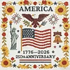 250th Anniversary US Independence-Partial 11CT Stamped Cross Stitch 36*36cm tapestrymarket