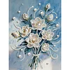 DIY Pearl Painting Romantic Bouquet with Frame for Home Wall Decor(30x40cm)