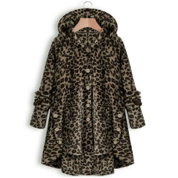 Autumn and Winter Casual Outwear Tops Solid Color Plush Hoodies Long Sleeve Hooded Coat Women Loose Warm Fur Cardigan Coat with Pocket Shaggy Jacket Long Coat Plus Size S-5XL - Shop Trendy Women's Clothing | LoverChic