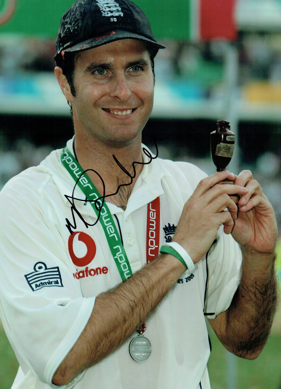 Michael VAUGHAN Signed Autograph Hugh 16x12 Portrait Photo Poster painting AFTAL Ashes Cricket