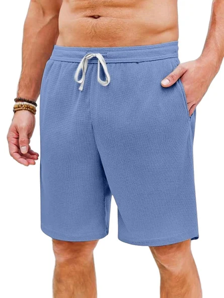 Men's Casual Loose Waffle Beach Shorts