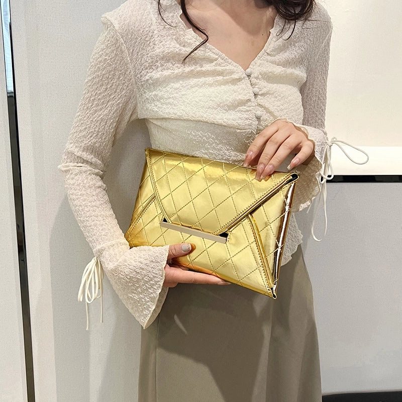 Women’s Solid Color Lingge Pu Leather Flip Cover Wallets