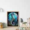 (US Only)Seahorse Printed Cross Stitch Kit 50x65cm DIY 11CT Thread Art Needlework Decor