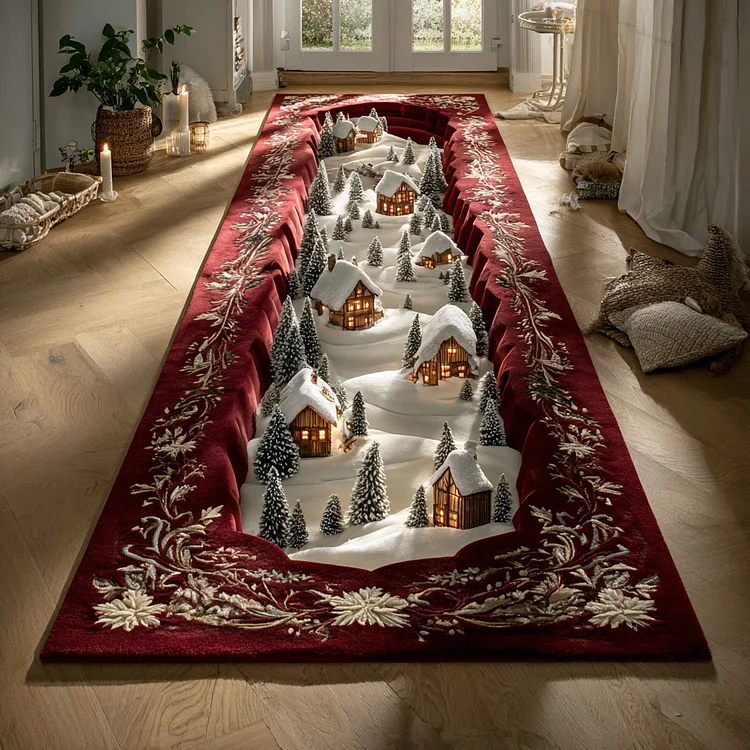 Red Cliff Christmas Village Runner Carpet NCU0HH1509