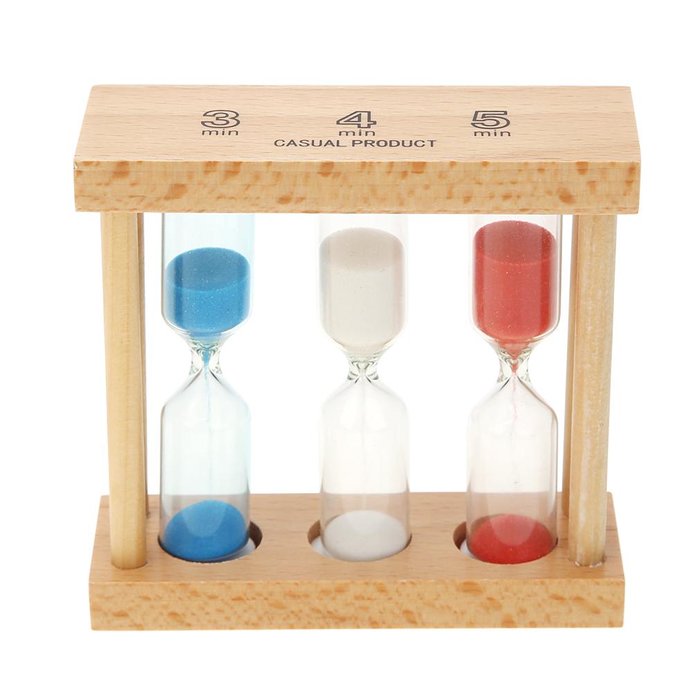 

Creative 3/4/5 Minute Wood Hourglass Sandglass Sand Clock Timers Gift Decor, 501 Original