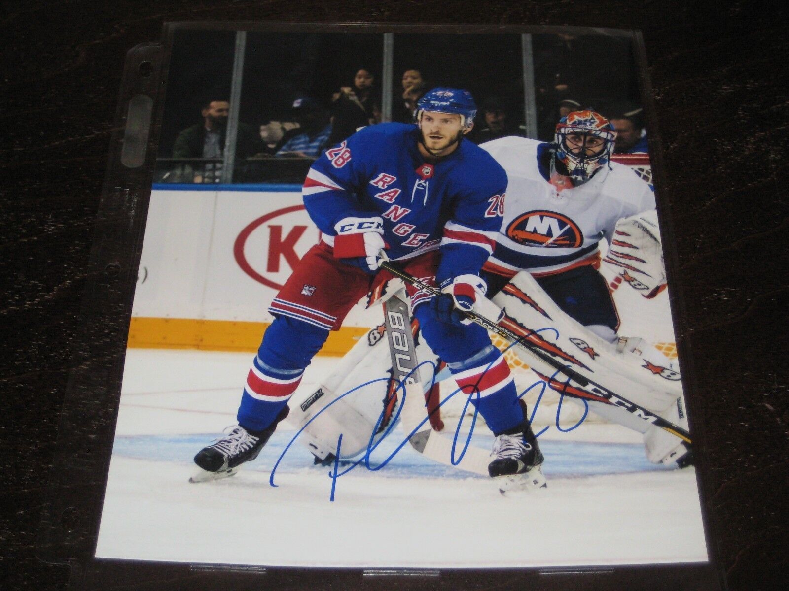 PAUL CAREY autographed NY NEW YORK RANGERS 8X10 Photo Poster painting