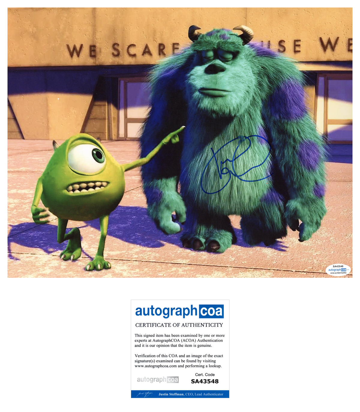 John Goodman Signed Autographed 11x14 Photo Poster painting Monsters Inc Sully ACOA COA