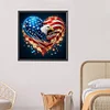Amerikanische Flagge Unabhängigkeitstag - speziell geformte Diamantmalerei - 30*30cm